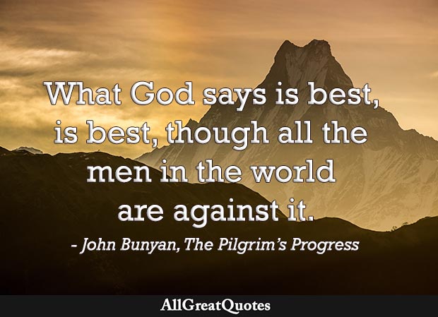what god says is best john bunyan