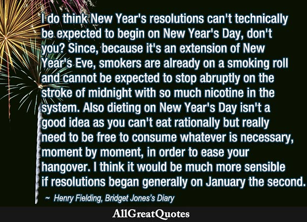 new year's resolutions bridget jones's diary