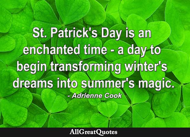 st patrick's day quote adrienne cook