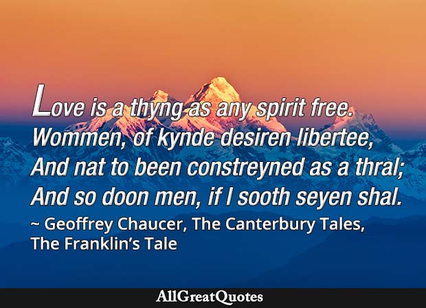 The Franklin's Tale Marriage Quotes: The Canterbury Tales
