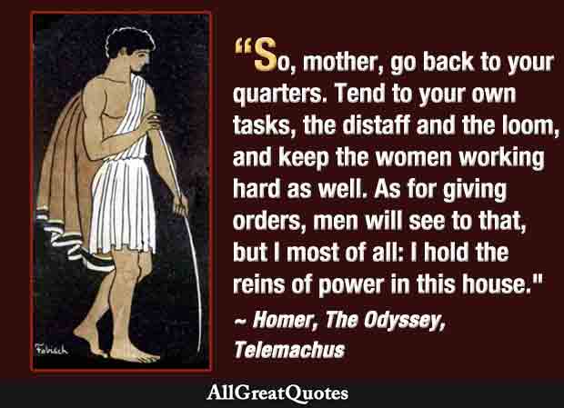 Telemachus in The Odyssey