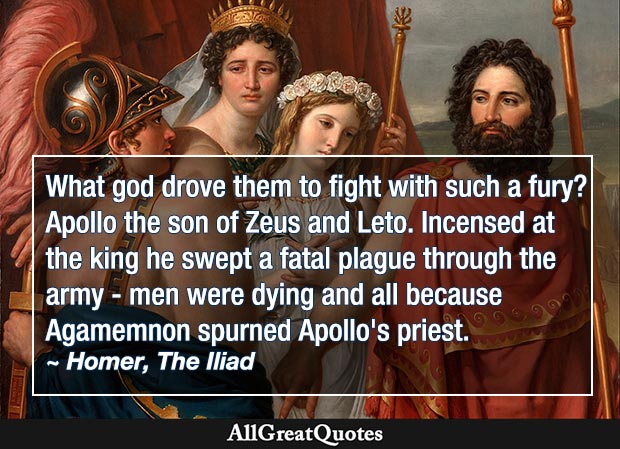 What god drove them to fight with such a fury? - Homer's Iliad picture Achilles and Agamemnon