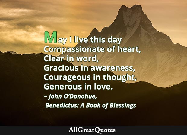 generous in love blessing quote John O'Donohue