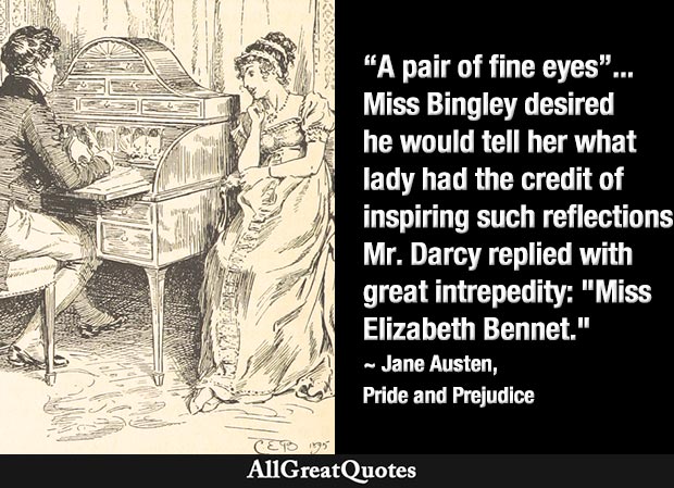 A pair of fine eyes - Darcy on Elizabeth