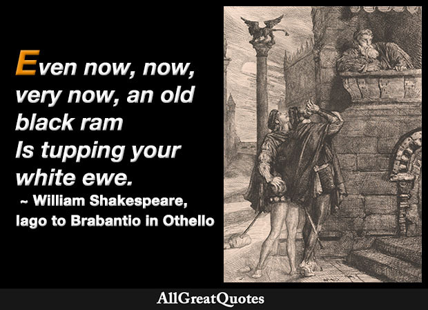 Iago old black ram quote about Othello